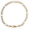 9ct Yellow Gold Figaro Bracelet 7"