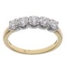 18ct Yellow Gold 0.80ct Brilliant Cut Diamond Five Stone Ring