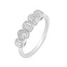 9ct White Gold 0.70ct Oval And Emerald Cut Lab Grown Diamond Ring