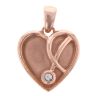 9ct Rose Gold 0.05ct Diamond Tree Of Life Clogau Heart Pendant