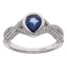 18ct White Gold 0.65ct Brilliant Cut Diamond and Sapphire Ring