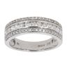9ct White Gold Diamond 3 Row Eternity Ring by Anya Belle