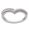 9ct White Gold 0.15ct Brilliant Cut Diamond Wishbone Ring