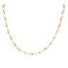 14ct Yellow And White Gold Oval Greek Key Chain 24"