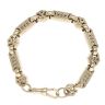 9ct Yellow Gold Stars and Bars Bracelet 7"