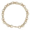 9ct Yellow Gold Patterned Belcher Bracelet 9"