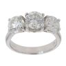 18ct White Gold 3.48ct Brilliant Cut Diamond Trilogy Ring