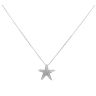 18ct White Gold 0.15ct Brilliant Cut Diamond Starfish Pendant And Chain 16"