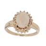 14ct Yellow Gold Opal and Cubic Zirconia Cluster Ring