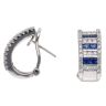 14ct White Gold 0.60ct Diamond And Sapphire Earrings