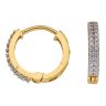 22ct Yellow Gold Cubic Zirconia Huggies Hoop Earrings