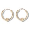 9ct Yellow Gold Glitter Hoop Earrings