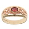 9ct Yellow And Rose Gold Garnet Celtic Clogau Ring