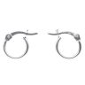 Silver Round Hoop Earrings By Icesia