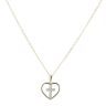 14ct Yellow Gold Children's Cubic Zirconia Cross Heart Pendant and Chain 16"