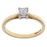 18ct Yellow Gold 0.25ct Princess Cut Diamond Solitaire Ring