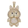 14ct Yellow Gold White Gemstone Bunny Pendant
