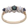 9ct Yellow Gold Cubic Zirconia and Sapphire Fancy Ring