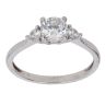 9ct White Gold Cubic Zirconia Three Stone Ring