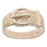 9ct Yellow Gold Patterned Buckle Ring