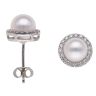 9ct White Gold 0.35ct Brilliant Cut Diamond Cluster Earrings