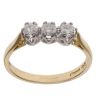 18ct Yellow Gold 0.50ct Brilliant Cut Diamond Trilogy Ring