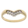 18ct Yellow Gold 0.25ct Brilliant Cut Diamond Wishbone Ring