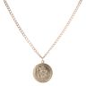 9ct Yellow Gold Patterned St George Pendant and Chain 30"