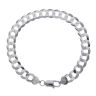 Silver Curb Bracelet 8"