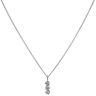 9ct White Gold 0.75ct Brilliant Cut Diamond Trilogy Pendant and Chain 16"