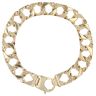 9ct Yellow Gold Patterned Curb Bracelet 8"