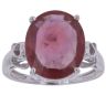 18ct White Gold Pink Sapphire Heart Ring