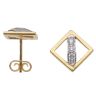 18ct Yellow Gold 0.20ct Brilliant Cut Diamond Square Stud Earrings