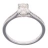 18ct White Gold 1.12ct Oval And Brilliant Cut Diamond Solitaire Ring