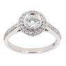 18ct White Gold 0.76cts Halo Diamond Cluster Ring