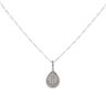 9ct White Gold 0.30ct Brilliant Cut Diamond Cluster Pendant And Chain 20"