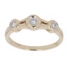 9ct Yellow Gold 0.15ct Brilliant Cut Diamond Trilogy Ring