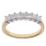 18ct Yellow Gold 0.50ct Princess Cut Diamond Seven Stone Eternity Ring