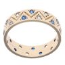 9ct Yellow Gold Blue Gemstone And Cubic Zirconia Fancy Ring
