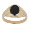 9ct Yellow Gold Onyx Patterned Signet Ring