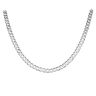 Silver Flat Curb Chain 20" By Icesia Gents