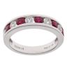 18ct White Gold 0.55ct Brilliant Cut Diamond and Ruby Ring