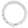 Silver Patterned Belcher Bracelet 9"
