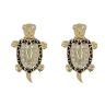 14ct Yellow Gold Cubic Zirconia Turtle Earrings