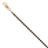 14ct Yellow Gold Black Gemstone Bracelet 7.5"