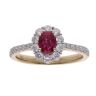 18ct Yellow Gold Ruby And Diamond Cluster Ring