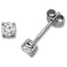 18ct White Gold 0.50ct Diamond Clawset Earrings