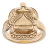 9ct Yellow Gold Patterned Saddle Ring