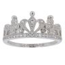 Silver Cubic Zirconia Tiara Ring by Icesia