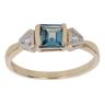9ct Yellow Gold 0.03ct Diamond And Created Topaz